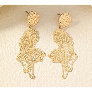 Cincinnati Bengals Tiger Gold Earrings